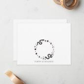 Celestial Moon Phases Snake gepersonaliseerd Notitiekaartje (Voorkant / Achterkant in situ)