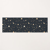 Celestial Moon Phases Stars Gouden Monogram Yoga M Yogamat (Voorkant (horizontaal))