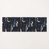 Celestial Moon Phases Stars Gouden Monogram Yoga M Yogamat (Voorkant (horizontaal))