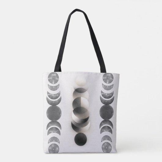 Celestial Moon Phases Triptych Poster | Abstract  Tote Bag (Achterkant)
