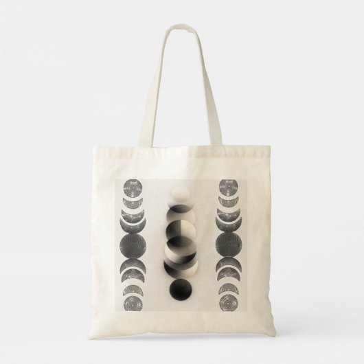 Celestial Moon Phases Triptych Poster | Abstract  Tote Bag (Achterkant)
