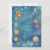 Celestial Moon Planet Space Baby Shower  Kaart (Achterkant)
