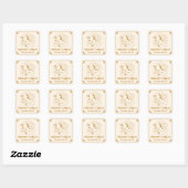 Celestial Moon Productlabel Vierkante Sticker (Vel)