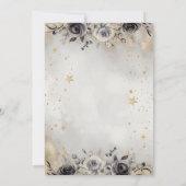 Celestial  Moon Roses Stars Quinceanera  Kaart (Achterkant)