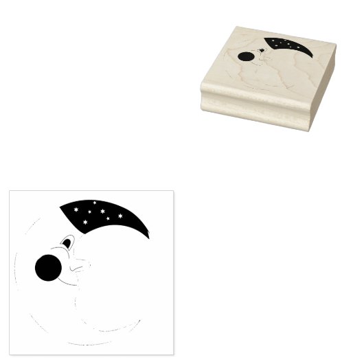 Celestial Moon Rubberstempel (Gestempeld)