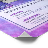 Celestial Moon Signature Drinken Trouwdouche Poster (Hoek)