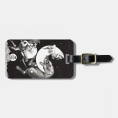 Celestial Moon Sky Universe God Night Illustration Bagagelabel (Voorkant horizontaal)