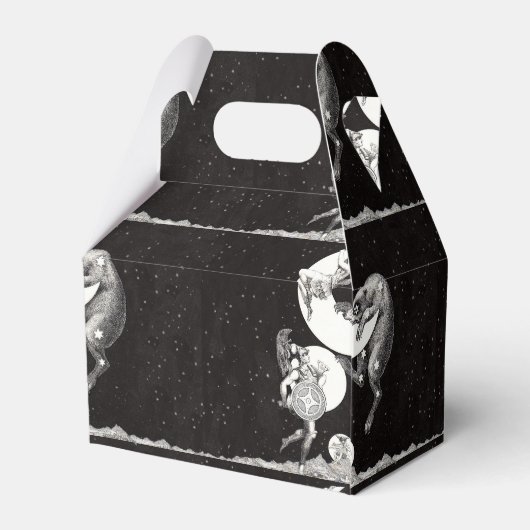 Celestial Moon Sky Universe God Night Illustration Bedankdoosjes (Achterkant)