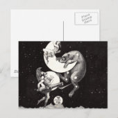 Celestial Moon Sky Universe God Night Illustration Briefkaart (Voorkant / Achterkant)