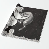 Celestial Moon Sky Universe God Night Illustration Cadeaupapier (Uitgerold)