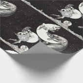 Celestial Moon Sky Universe God Night Illustration Cadeaupapier (Hoek)