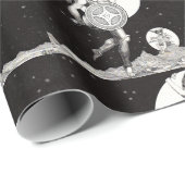 Celestial Moon Sky Universe God Night Illustration Cadeaupapier (Rol Hoek)