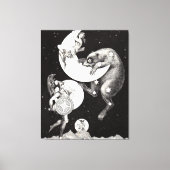 Celestial Moon Sky Universe God Night Illustration Canvas Afdruk (Voorkant)