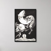 Celestial Moon Sky Universe God Night Illustration Canvas Afdruk (Voorkant)