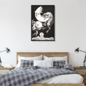 Celestial Moon Sky Universe God Night Illustration Canvas Afdruk (Insitu (Slaapkamer))
