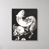 Celestial Moon Sky Universe God Night Illustration Canvas Afdruk (Voorkant)