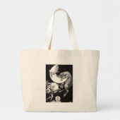 Celestial Moon Sky Universe God Night Illustration Grote Tote Bag (Voorkant)
