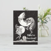 Celestial Moon Sky Universe God Night Illustration Kaart (Staand voorkant)