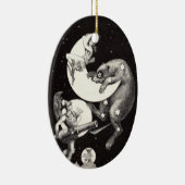 Celestial Moon Sky Universe God Night Illustration Keramisch Ornament (Rechts)
