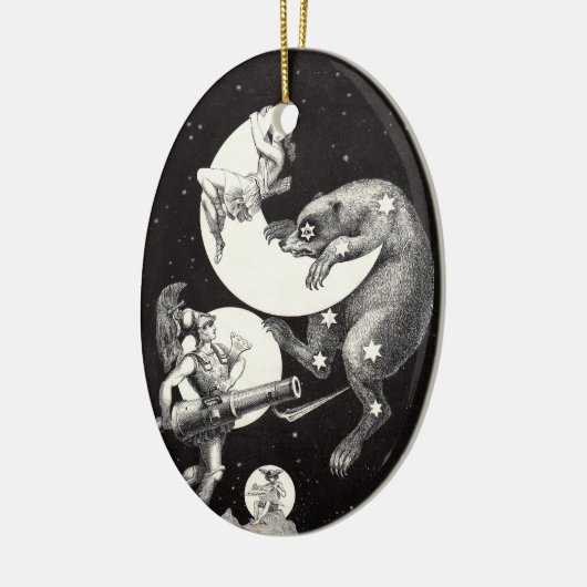 Celestial Moon Sky Universe God Night Illustration Keramisch Ornament (Links)