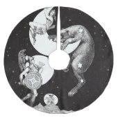 Celestial Moon Sky Universe God Night Illustration Kerstboom Rok (Voorkant)