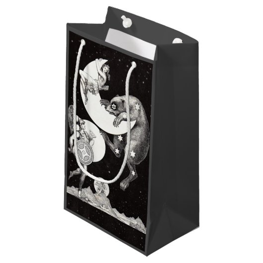 Celestial Moon Sky Universe God Night Illustration Klein Cadeauzakje (Voorkant Gekanteld)