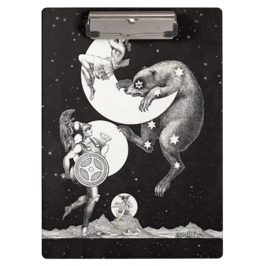 Celestial Moon Sky Universe God Night Illustration Klembord (Voorkant)