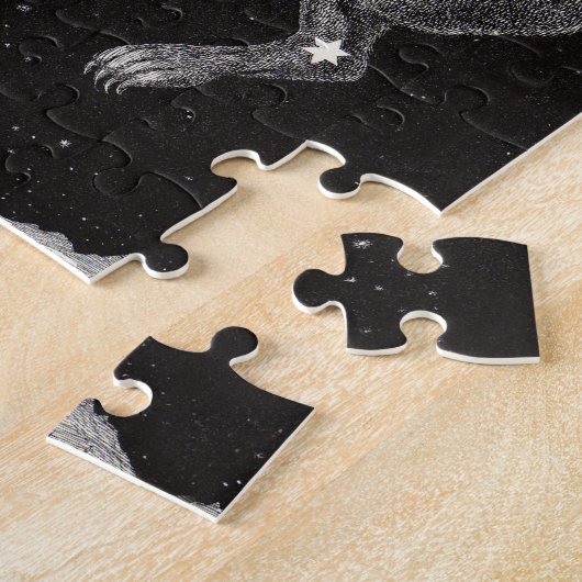 Celestial Moon Sky Universe God Night Illustration Legpuzzel (Zijkant)