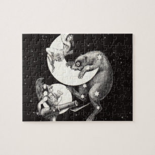 Celestial Moon Sky Universe God Night Illustration Legpuzzel