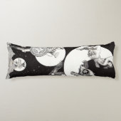 Celestial Moon Sky Universe God Night Illustration Lichaamskussen (Voorkant)