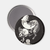 Celestial Moon Sky Universe God Night Illustration Magneet (Voorkant / Achterkant)