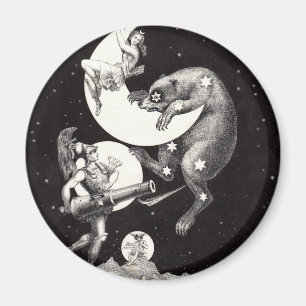 Celestial Moon Sky Universe God Night Illustration Magneet
