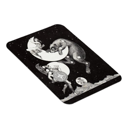 Celestial Moon Sky Universe God Night Illustration Magneet (Rechterzijde)