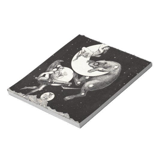 Celestial Moon Sky Universe God Night Illustration Notitieblok (Linkerzijde)