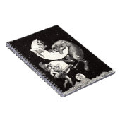 Celestial Moon Sky Universe God Night Illustration Notitieboek (Rechterzijde)