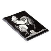 Celestial Moon Sky Universe God Night Illustration Notitieboek (Rechterzijde)