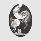 Celestial Moon Sky Universe God Night Illustration Ornament (voorkant)