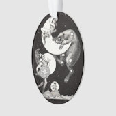 Celestial Moon Sky Universe God Night Illustration Ornament (voorkant)