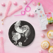 Celestial Moon Sky Universe God Night Illustration Papieren Bordje (Feest)