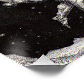 Celestial Moon Sky Universe God Night Illustration Poster (Hoek)