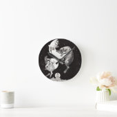 Celestial Moon Sky Universe God Night Illustration Ronde Klok (Huis)