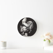 Celestial Moon Sky Universe God Night Illustration Ronde Klok (Huis)