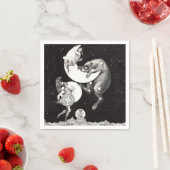 Celestial Moon Sky Universe God Night Illustration Servetten (Insitu)