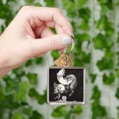 Celestial Moon Sky Universe God Night Illustration Sleutelhanger (Hand)