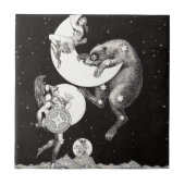 Celestial Moon Sky Universe God Night Illustration Tegeltje (Voorkant)