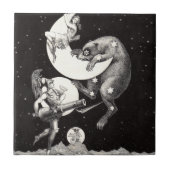 Celestial Moon Sky Universe God Night Illustration Tegeltje (Voorkant)