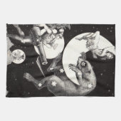 Celestial Moon Sky Universe God Night Illustration Theedoek (Horizontaal)