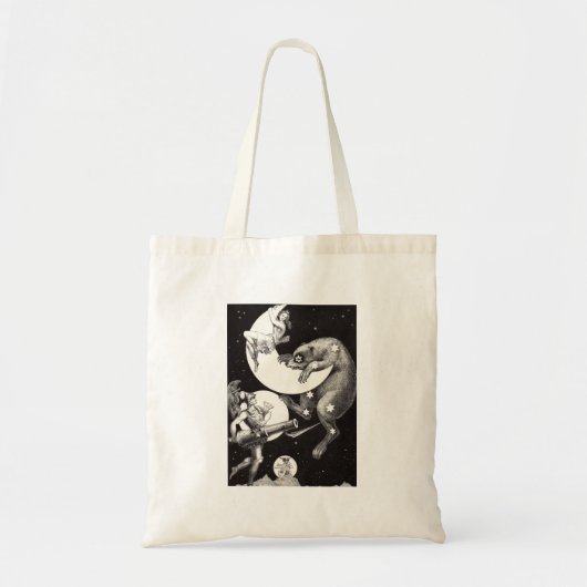 Celestial Moon Sky Universe God Night Illustration Tote Bag (Voorkant)