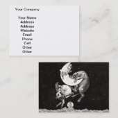 Celestial Moon Sky Universe God Night Illustration Visitekaartje (Voorkant / Achterkant)