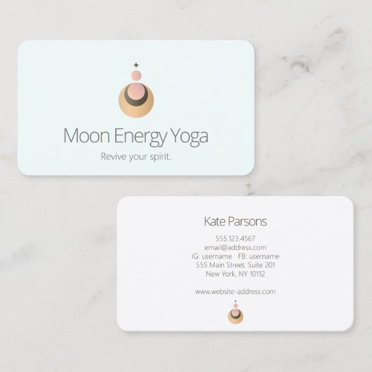 Celestial Moon Star Boho Gold Visitekaartje (Voorkant / Achterkant)